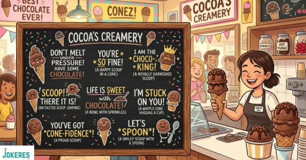 Chocolate Ice Cream Puns